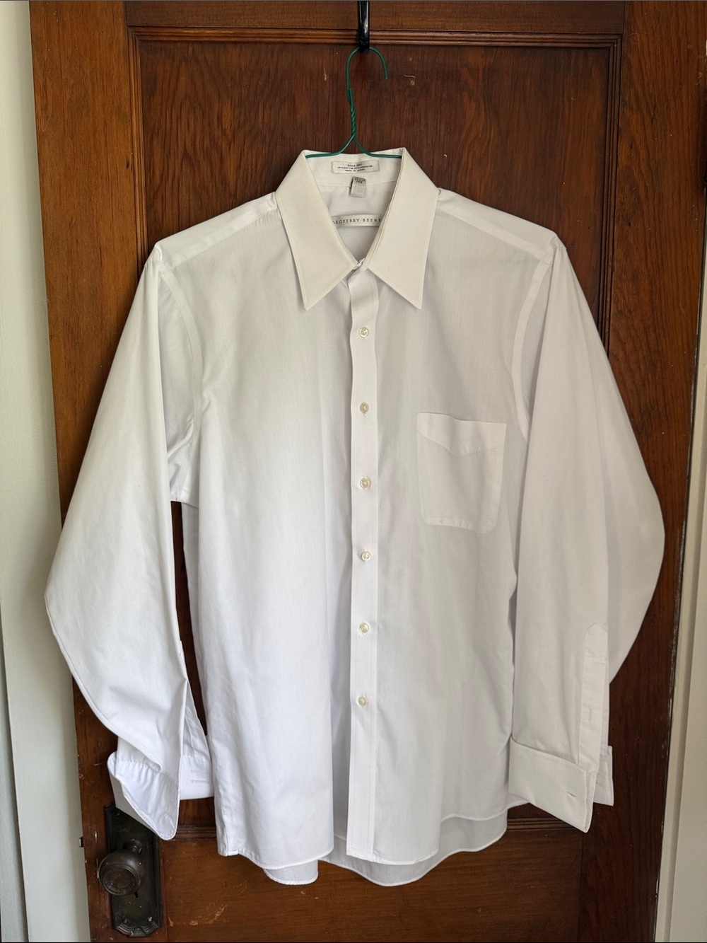 Geoffrey Beene Dress Shirt - White, Size 16, 34/35